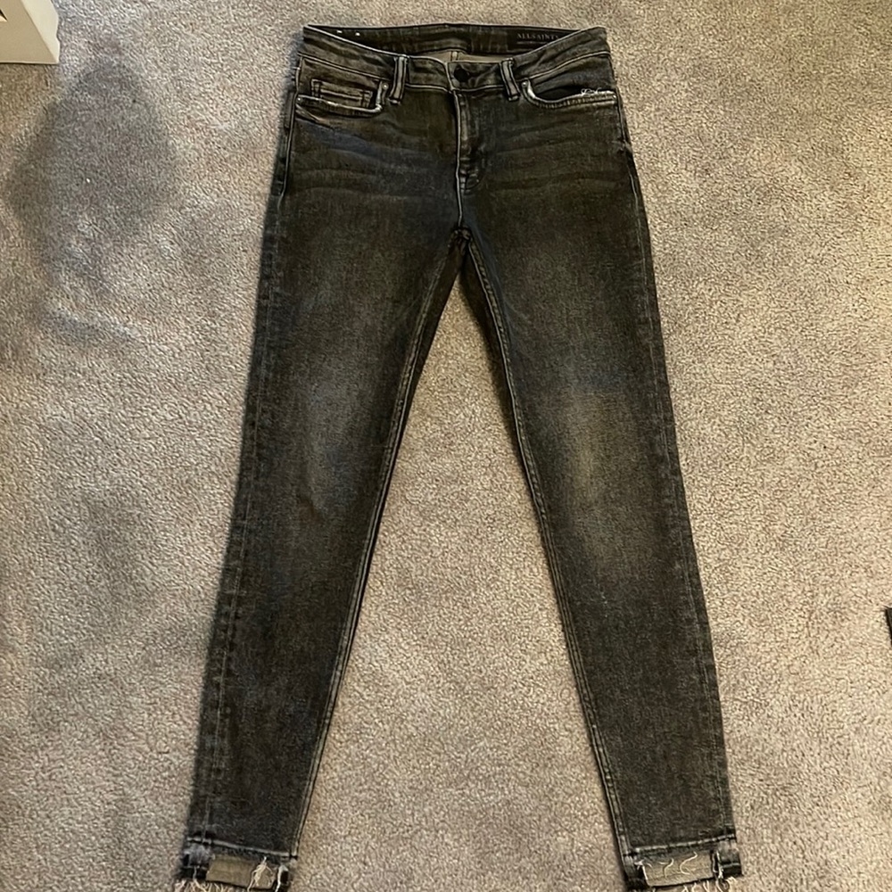 Raw hem crop All Saints jeans size 29